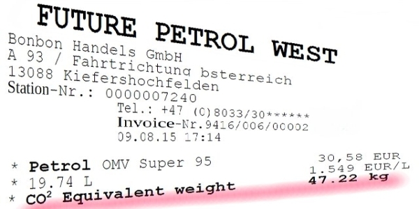 Fictitious petrol receipt - illustration: Janos Borbely